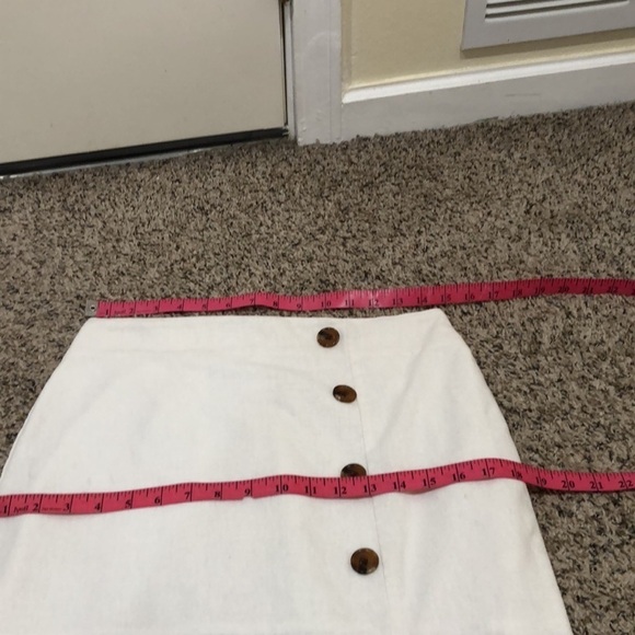 Francesca’s Collection BOG Collective Midi Skirt Size Medium Cream Linen Blend - Picture 7 of 8